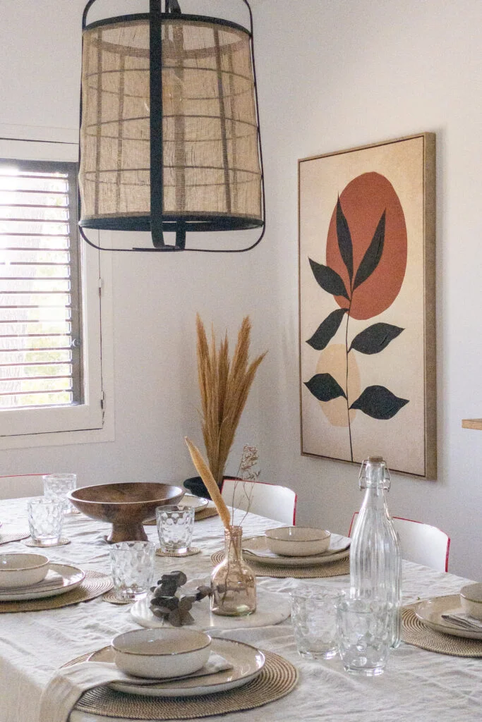 Realisatie eetkamer vakantiewoning Ibiza